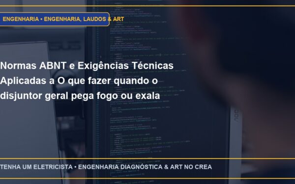 Normas ABNT e Exigências Técnicas Aplicadas a O que fazer quando o disjuntor geral pega fogo ou exala cheiro forte de queimado