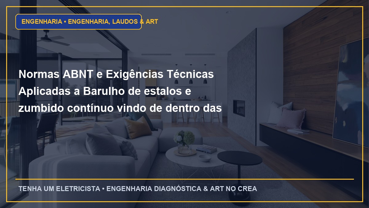 Normas ABNT e Exigências Técnicas Aplicadas a Barulho de estalos e zumbido contínuo vindo de dentro das tomadas e interruptores