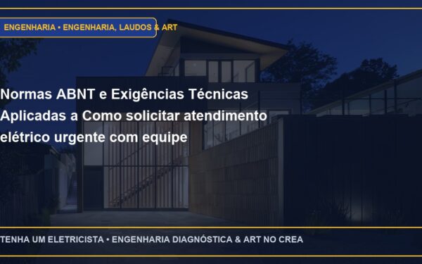 Normas ABNT e Exigências Técnicas Aplicadas a Como solicitar atendimento elétrico urgente com equipe credenciada CREA em SP