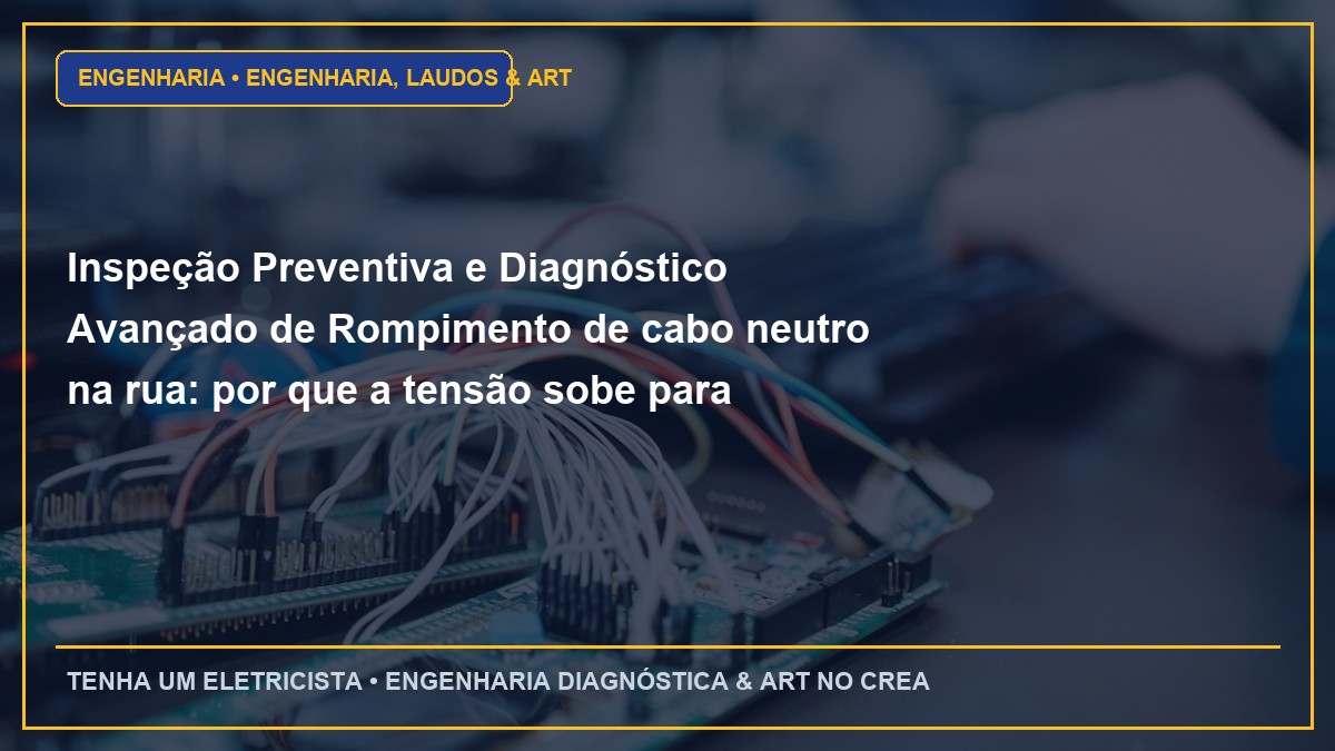 Inspeção Preventiva e Diagnóstico Avançado de Rompimento de cabo neutro na rua: por que a tensão sobe para 220V e queima tudo