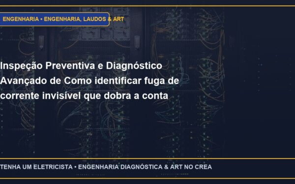 Inspeção Preventiva e Diagnóstico Avançado de Como identificar fuga de corrente invisível que dobra a conta de luz sem uso