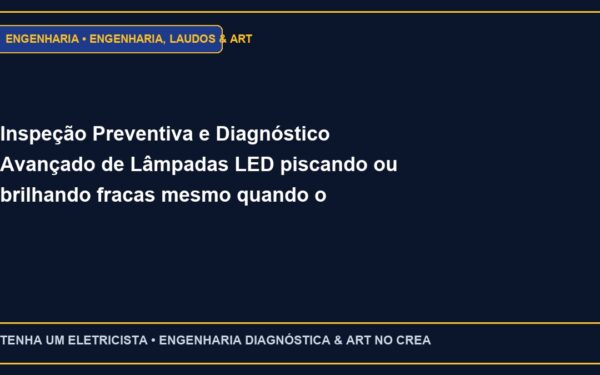 Inspeção Preventiva e Diagnóstico Avançado de Lâmpadas LED piscando ou brilhando fracas mesmo quando o interruptor está desligado