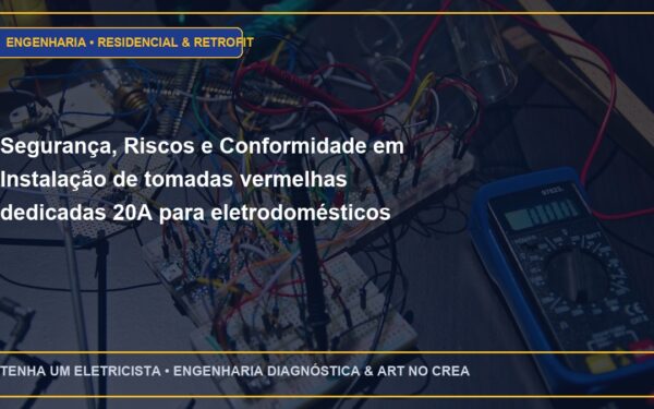 Segurança, Riscos e Conformidade em Instalação de tomadas vermelhas dedicadas 20A para eletrodomésticos pesados