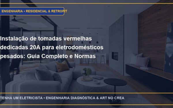 Instalação de tomadas vermelhas dedicadas 20A para eletrodomésticos pesados: Guia Completo e Normas